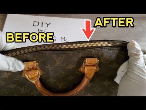 repair tarnished louis vuitton bag.